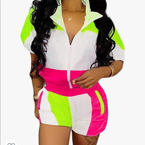 Other - ‼️Closet Clear Out‼️ 2 Piece Neon Tracksuit